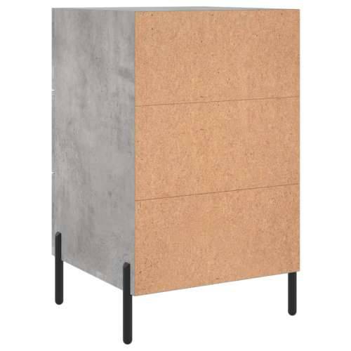 Noćni ormarić boja betona 40 x 40 x 66 cm od konstruiranog drva - Beton siva 1 Cijena