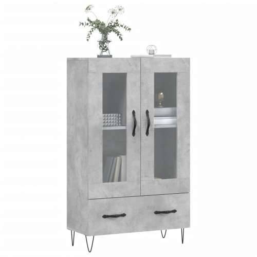 Visoka komoda boja betona 69,5 x 31 x 115 cm konstruirano drvo - Beton siva 1 Cijena