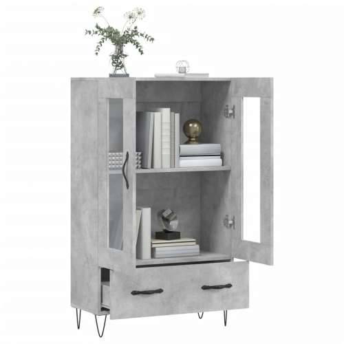 Visoka komoda boja betona 69,5 x 31 x 115 cm konstruirano drvo - Beton siva 1 Cijena