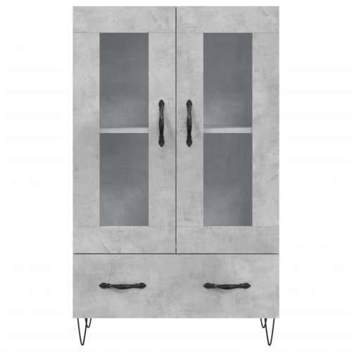 Visoka komoda boja betona 69,5 x 31 x 115 cm konstruirano drvo - Beton siva 1 Cijena