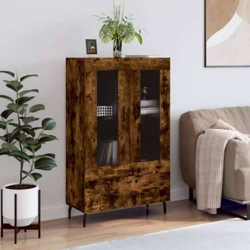 Visoka komoda boja hrasta 69,5 x 31 x 115 cm konstruirano drvo - Dimljeni hrast 1 Cijena