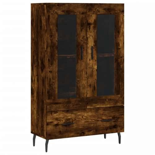 Visoka komoda boja hrasta 69,5 x 31 x 115 cm konstruirano drvo - Dimljeni hrast 1 Cijena