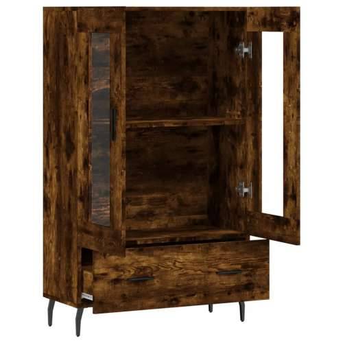 Visoka komoda boja hrasta 69,5 x 31 x 115 cm konstruirano drvo - Dimljeni hrast 1 Cijena