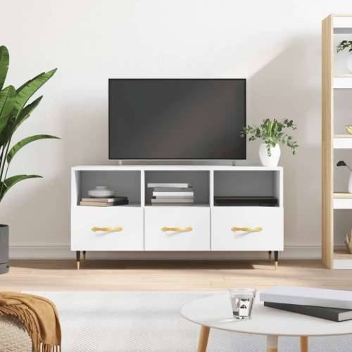 TV ormarić bijeli 102 x 36 x 50 cm od konstruiranog drva - Bijela 1 Cijena
