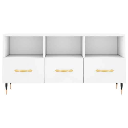 TV ormarić bijeli 102 x 36 x 50 cm od konstruiranog drva - Bijela 1 Cijena