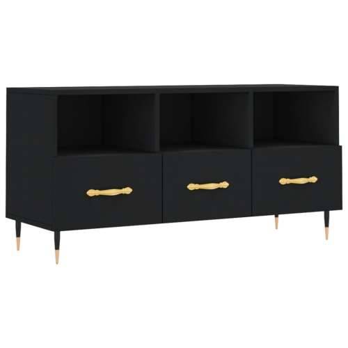 TV ormarić crni 102 x 36 x 50 cm od konstruiranog drva - Crna 1 Cijena