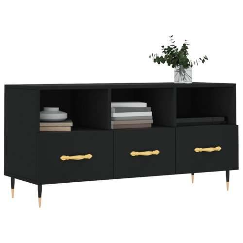 TV ormarić crni 102 x 36 x 50 cm od konstruiranog drva - Crna 1 Cijena