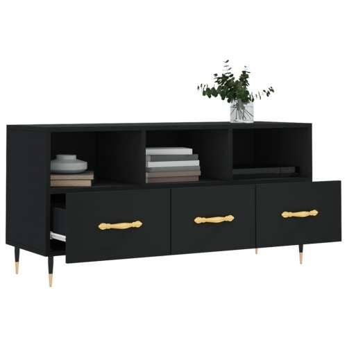 TV ormarić crni 102 x 36 x 50 cm od konstruiranog drva - Crna 1 Cijena
