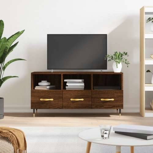 TV ormarić boja dimljenog hrasta 102x36x50 cm konstruirano drvo - Smeđi hrast 1 Cijena