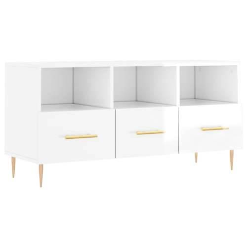 TV ormarić sjajni bijeli 102 x 36 x 50 cm od konstruiranog drva - Visoko sjajno bijela 1 Cijena