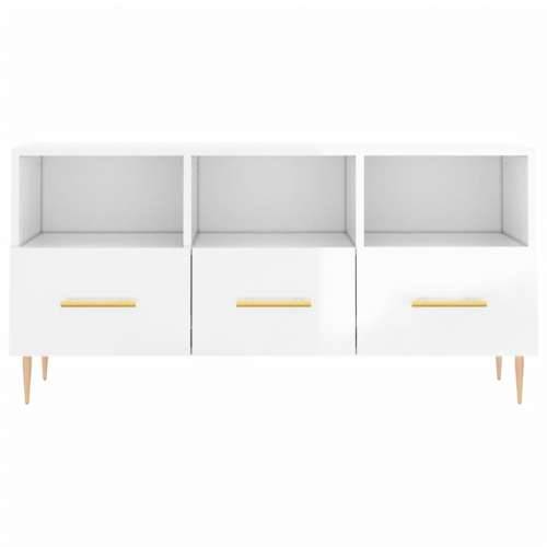 TV ormarić sjajni bijeli 102 x 36 x 50 cm od konstruiranog drva - Visoko sjajno bijela 1 Cijena