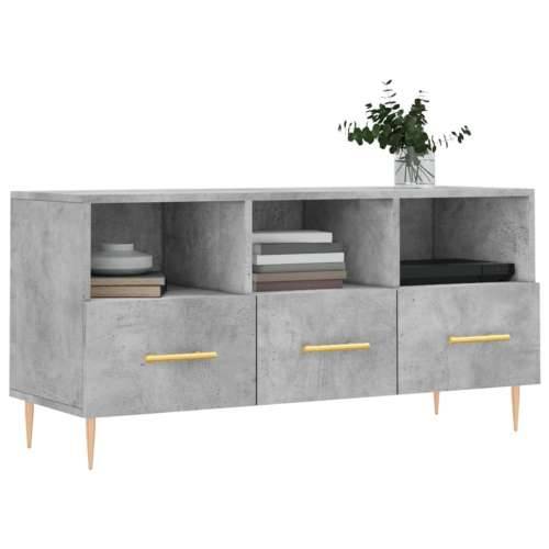 TV ormarić boja betona 102 x 36 x 50 cm od konstruiranog drva - Beton siva 1 Cijena