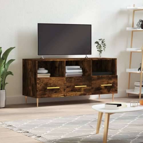 TV ormarić boja dimljenog hrasta 102x36x50 cm konstruirano drvo - Dimljeni hrast 1 Cijena