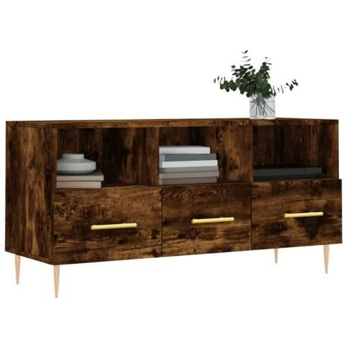 TV ormarić boja dimljenog hrasta 102x36x50 cm konstruirano drvo - Dimljeni hrast 1 Cijena