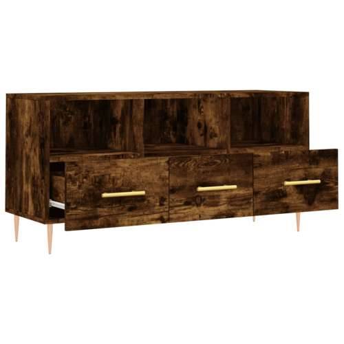 TV ormarić boja dimljenog hrasta 102x36x50 cm konstruirano drvo - Dimljeni hrast 1 Cijena