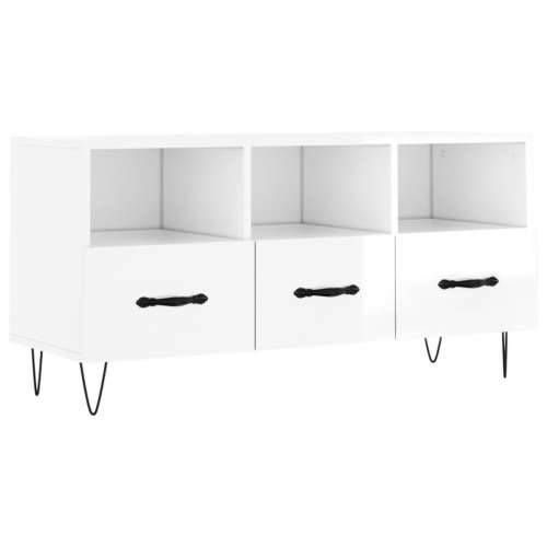 TV ormarić sjajni bijeli 102 x 36 x 50 cm od konstruiranog drva - Visoko sjajno bijela 1 Cijena