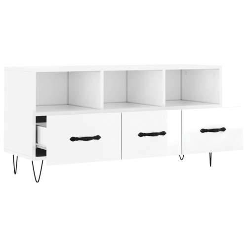 TV ormarić sjajni bijeli 102 x 36 x 50 cm od konstruiranog drva - Visoko sjajno bijela 1 Cijena