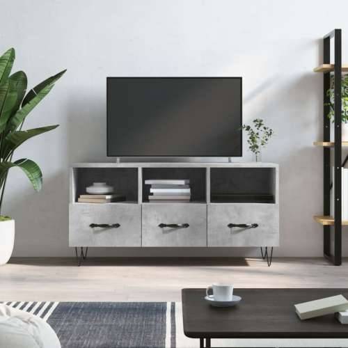 TV ormarić boja betona 102 x 36 x 50 cm od konstruiranog drva - Beton siva 1 Cijena