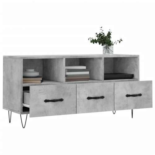 TV ormarić boja betona 102 x 36 x 50 cm od konstruiranog drva - Beton siva 1 Cijena