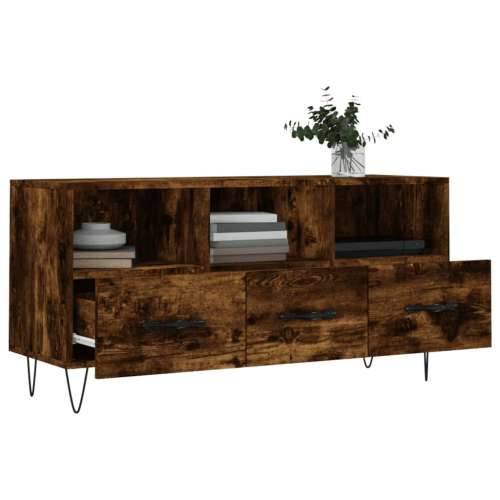 TV ormarić boja dimljenog hrasta 102x36x50 cm konstruirano drvo - Dimljeni hrast 1 Cijena
