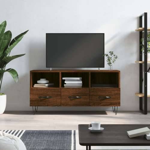 TV ormarić boja dimljenog hrasta 102x36x50 cm konstruirano drvo - Smeđi hrast 1 Cijena