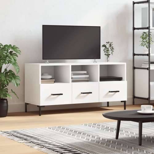 TV ormarić bijeli 102 x 36 x 50 cm od konstruiranog drva - Bijela 1 Cijena