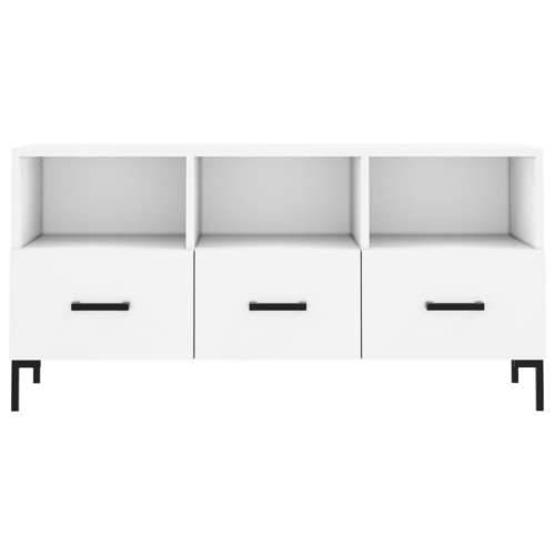 TV ormarić bijeli 102 x 36 x 50 cm od konstruiranog drva - Bijela 1 Cijena