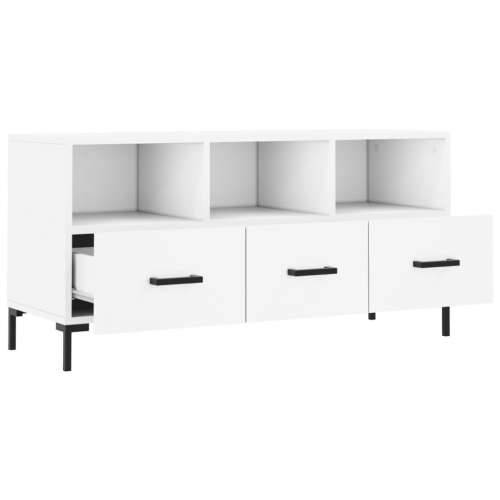 TV ormarić bijeli 102 x 36 x 50 cm od konstruiranog drva - Bijela 1 Cijena