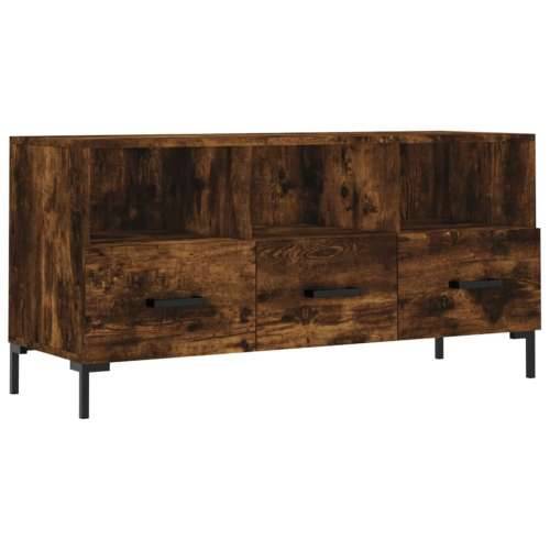 TV ormarić boja dimljenog hrasta 102x36x50 cm konstruirano drvo - Dimljeni hrast 1 Cijena