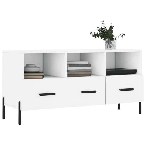 TV ormarić bijeli 102 x 36 x 50 cm od konstruiranog drva - Bijela 1 Cijena