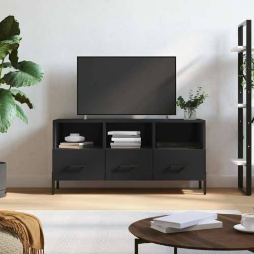 TV ormarić crni 102 x 36 x 50 cm od konstruiranog drva - Crna 1 Cijena
