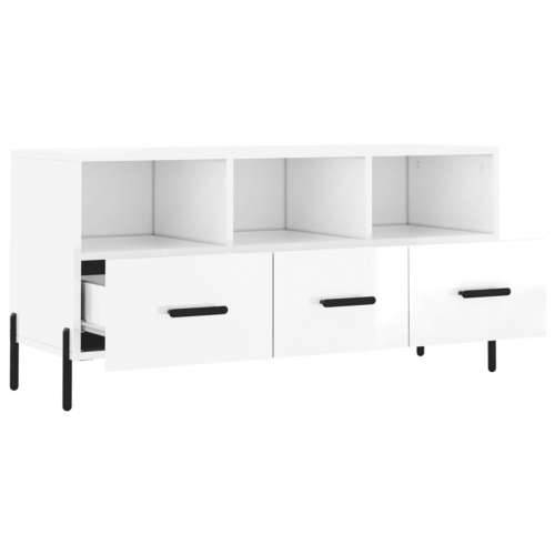 TV ormarić sjajni bijeli 102 x 36 x 50 cm od konstruiranog drva - Visoko sjajno bijela 1 Cijena