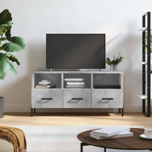 TV ormarić boja betona 102 x 36 x 50 cm od konstruiranog drva - Beton siva 1 Cijena
