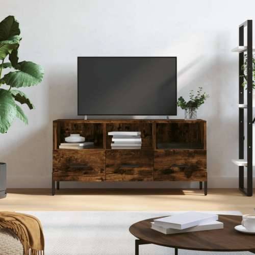 TV ormarić boja dimljenog hrasta 102x36x50 cm konstruirano drvo - Dimljeni hrast 1 Cijena