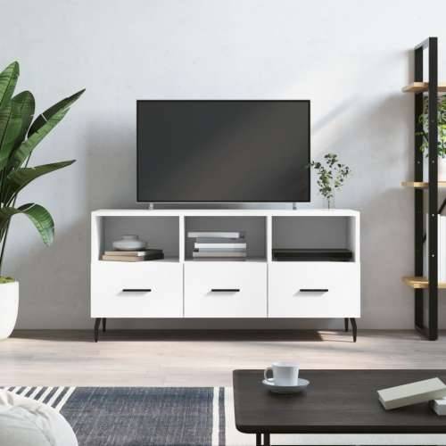 TV ormarić bijeli 102 x 36 x 50 cm od konstruiranog drva - Bijela 1 Cijena