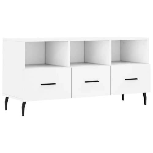 TV ormarić bijeli 102 x 36 x 50 cm od konstruiranog drva - Bijela 1 Cijena