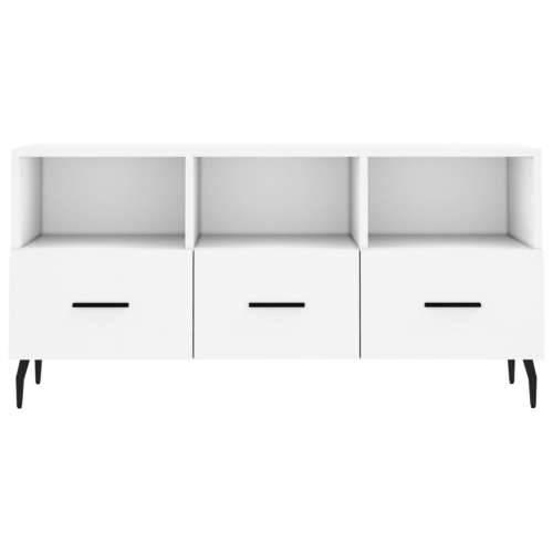 TV ormarić bijeli 102 x 36 x 50 cm od konstruiranog drva - Bijela 1 Cijena