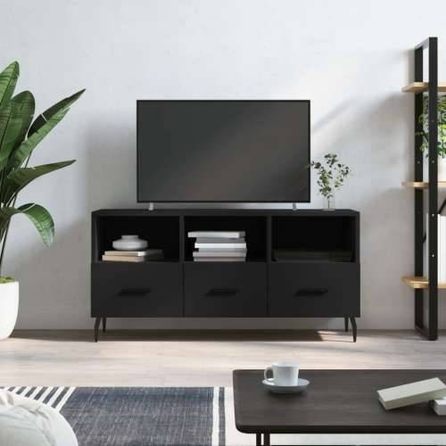 TV ormarić crni 102 x 36 x 50 cm od konstruiranog drva - Crna 1 Cijena