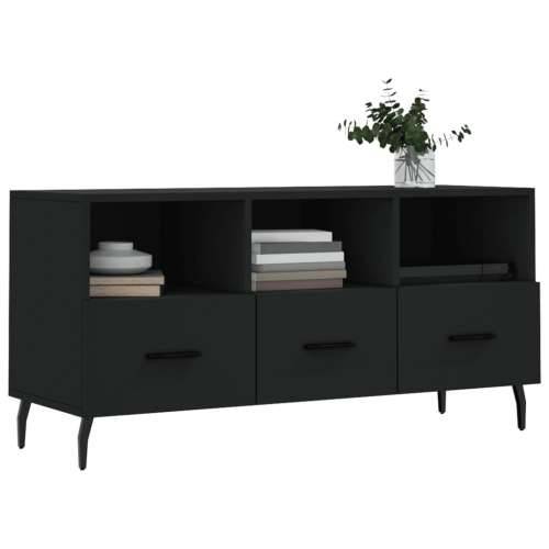 TV ormarić crni 102 x 36 x 50 cm od konstruiranog drva - Crna 1 Cijena
