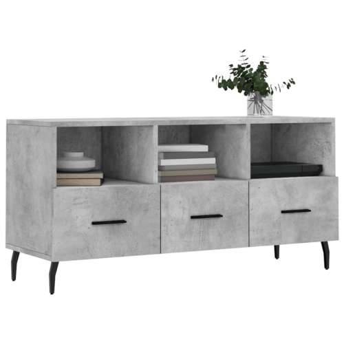 TV ormarić boja betona 102 x 36 x 50 cm od konstruiranog drva - Beton siva 1 Cijena