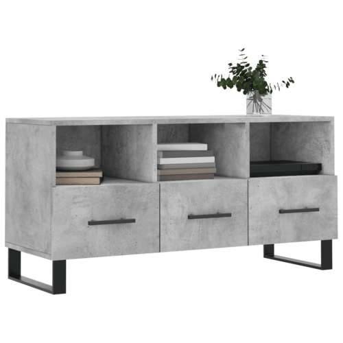 TV ormarić boja betona 102 x 36 x 50 cm od konstruiranog drva - Beton siva 1 Cijena