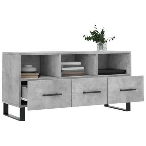 TV ormarić boja betona 102 x 36 x 50 cm od konstruiranog drva - Beton siva 1 Cijena