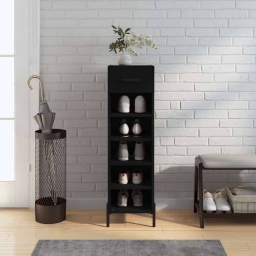 Ormarić za cipele crni 30 x 35 x 105 cm od konstruiranog drva - Crna 1 Cijena