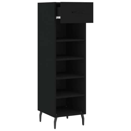 Ormarić za cipele crni 30 x 35 x 105 cm od konstruiranog drva - Crna 1 Cijena