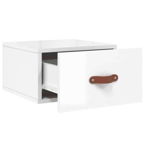 Zidni noćni ormarići 2 kom visoki sjaj bijeli 35x35x20 cm - Visoko sjajno bijela 2 1 Cijena