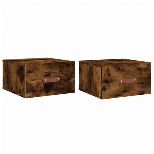Zidni noćni ormarići 2 kom dimljenog hrasta 35x35x20 cm - Dimljeni hrast 2 1 Cijena