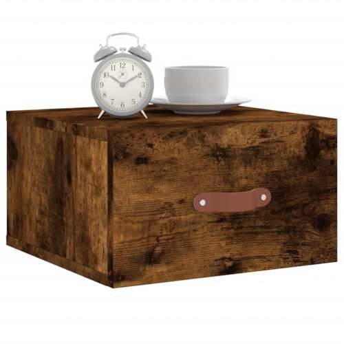 Zidni noćni ormarići 2 kom dimljenog hrasta 35x35x20 cm - Dimljeni hrast 2 1 Cijena