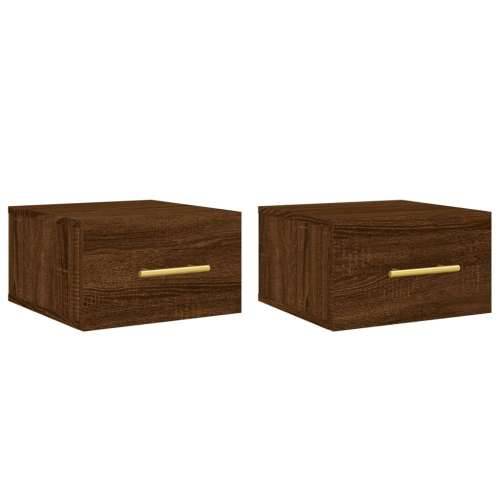 Zidni noćni ormarići 2 kom smeđa boja hrasta 35 x 35 x 20 cm - Smeđi hrast 2 1 Cijena