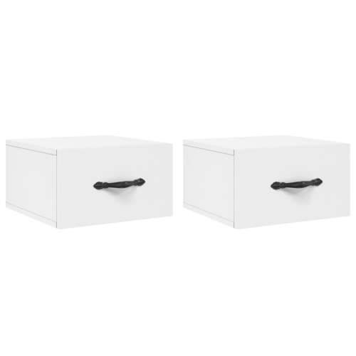 Zidni noćni ormarići 2 kom bijeli 35 x 35 x 20 cm - Bijela 2 1 Cijena