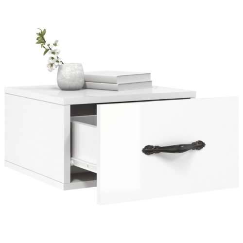 Zidni noćni ormarići 2 kom visoki sjaj bijeli 35x35x20 cm - Visoko sjajno bijela 2 1 Cijena
